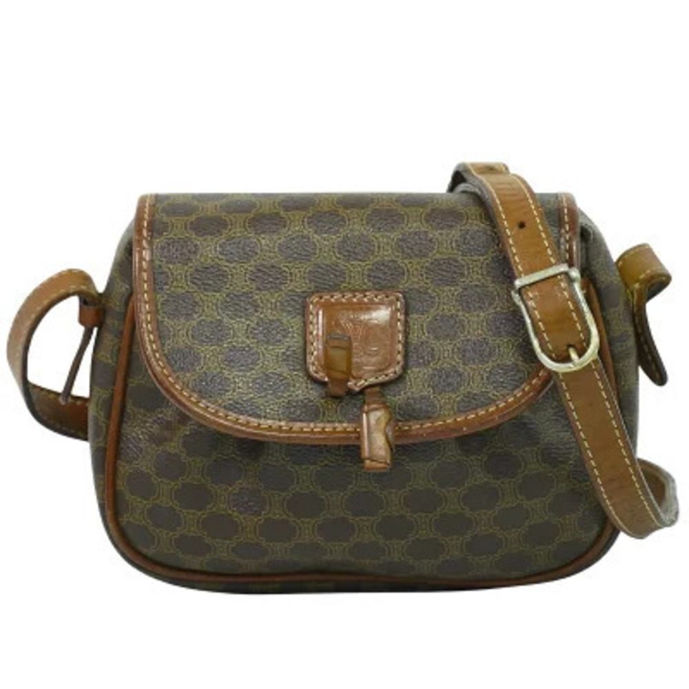 Celine Macadam Shoulder Bag Brown